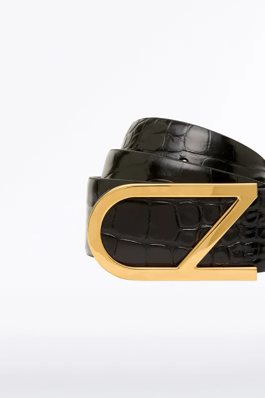 CZ WIDE LOGO BELT sold by Carla Zampatti