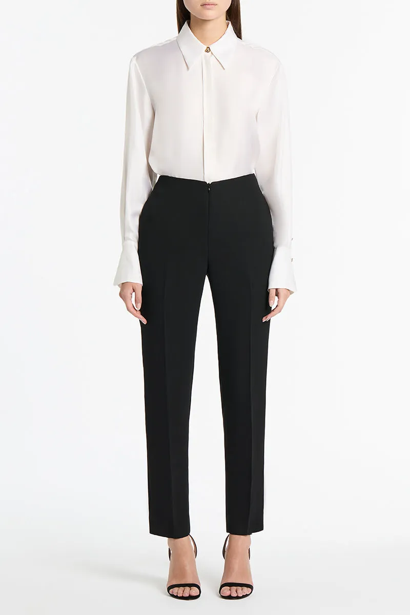 WHITE SILK TWILL RELAXED SHIRT sold by Carla Zampatti