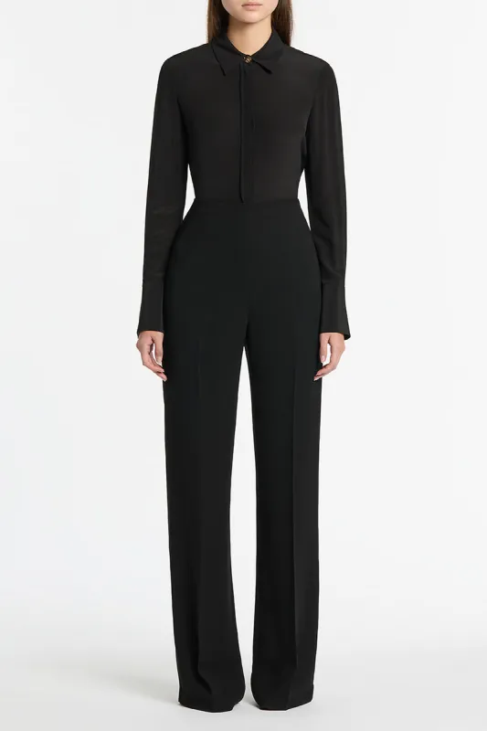 BLACK CREPE WIDE CLASSIC PANT sold by Carla Zampatti
