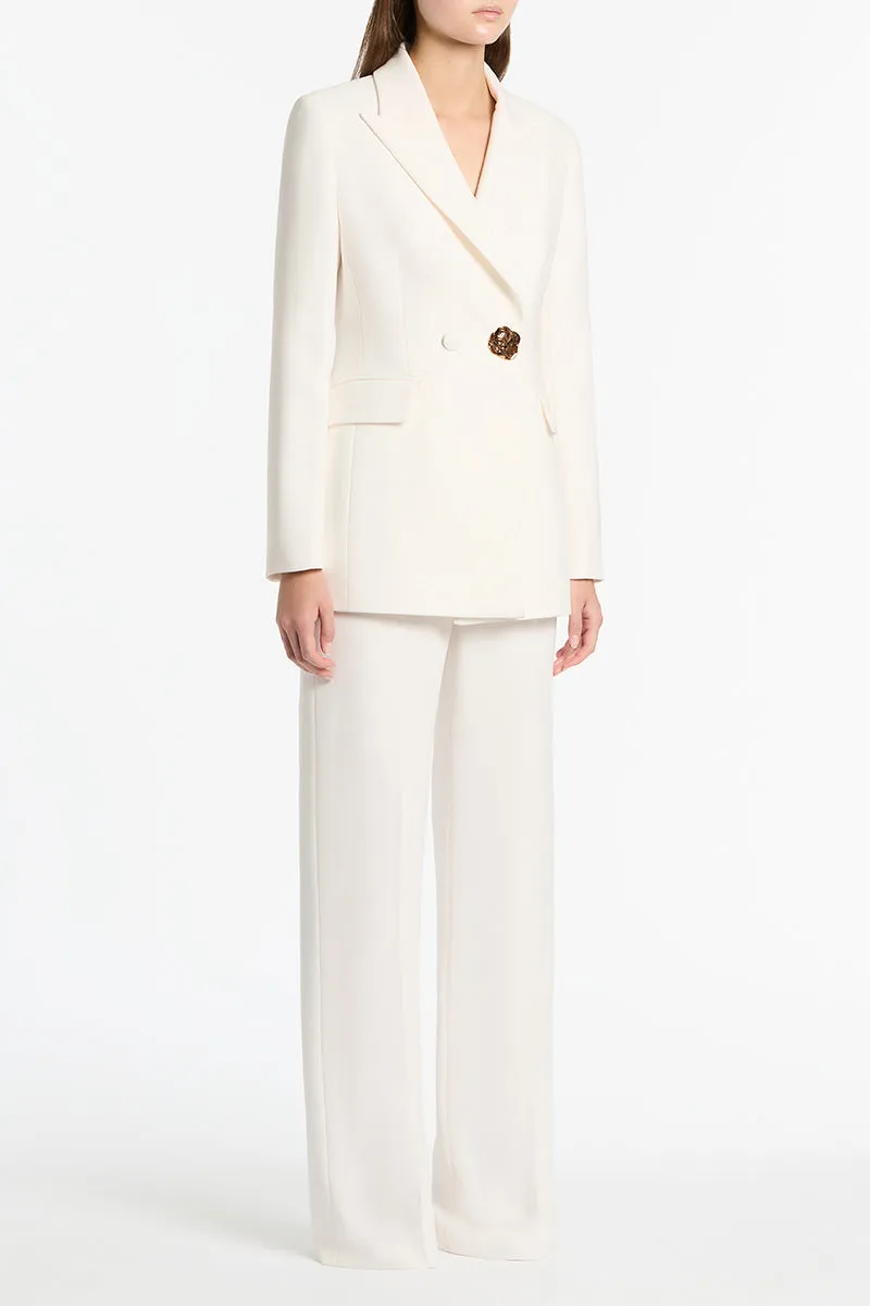 WHITE CREPE WIDE CLASSIC PANT sold by Carla Zampatti product image thumbnail 5