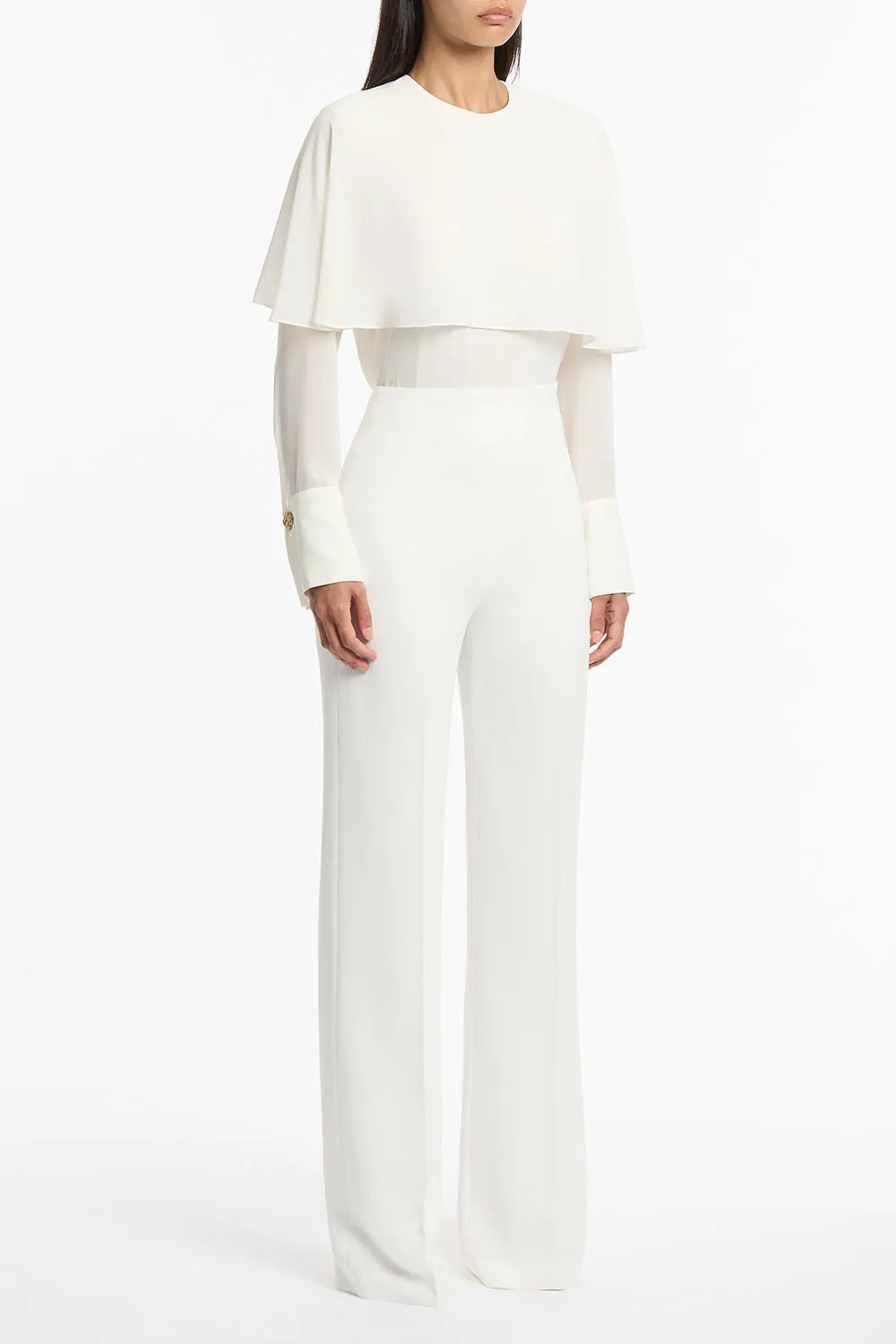 WHITE CREPE WIDE CLASSIC PANT sold by Carla Zampatti product image thumbnail 2