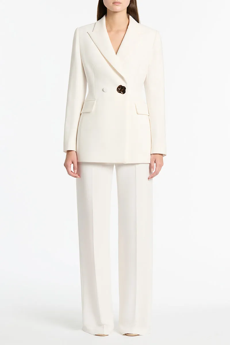WHITE CREPE WIDE CLASSIC PANT sold by Carla Zampatti product image thumbnail 4