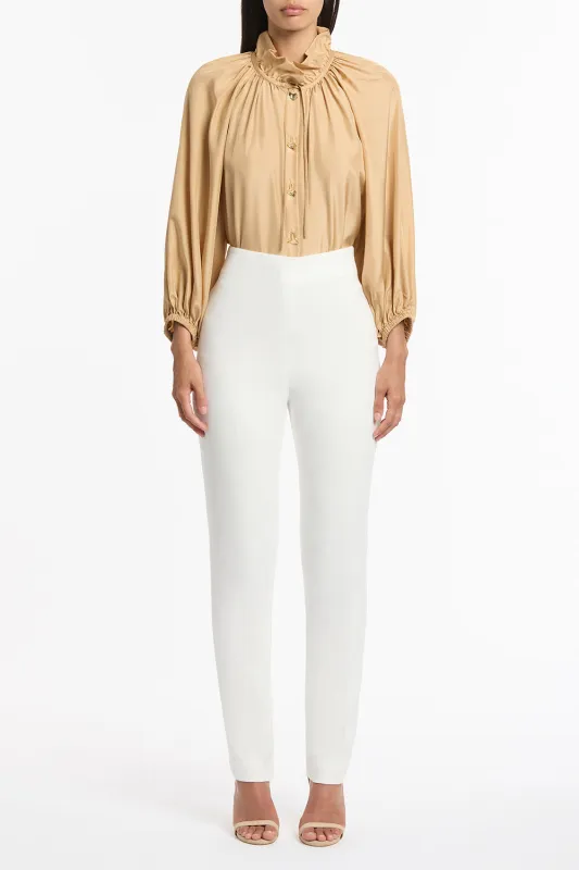 WHITE CREPE SLIM PANT sold by Carla Zampatti