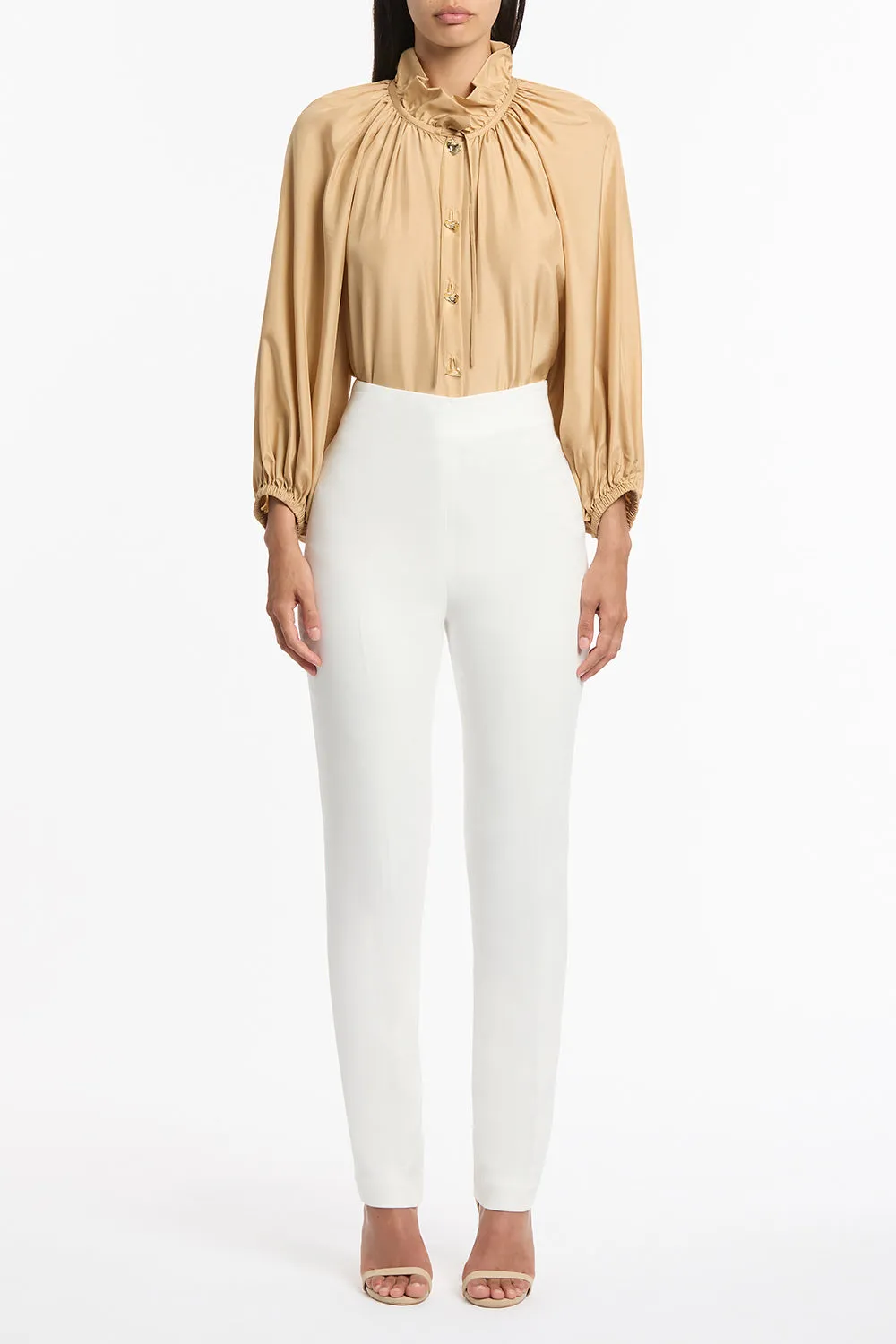 WHITE CREPE SLIM PANT sold by Carla Zampatti