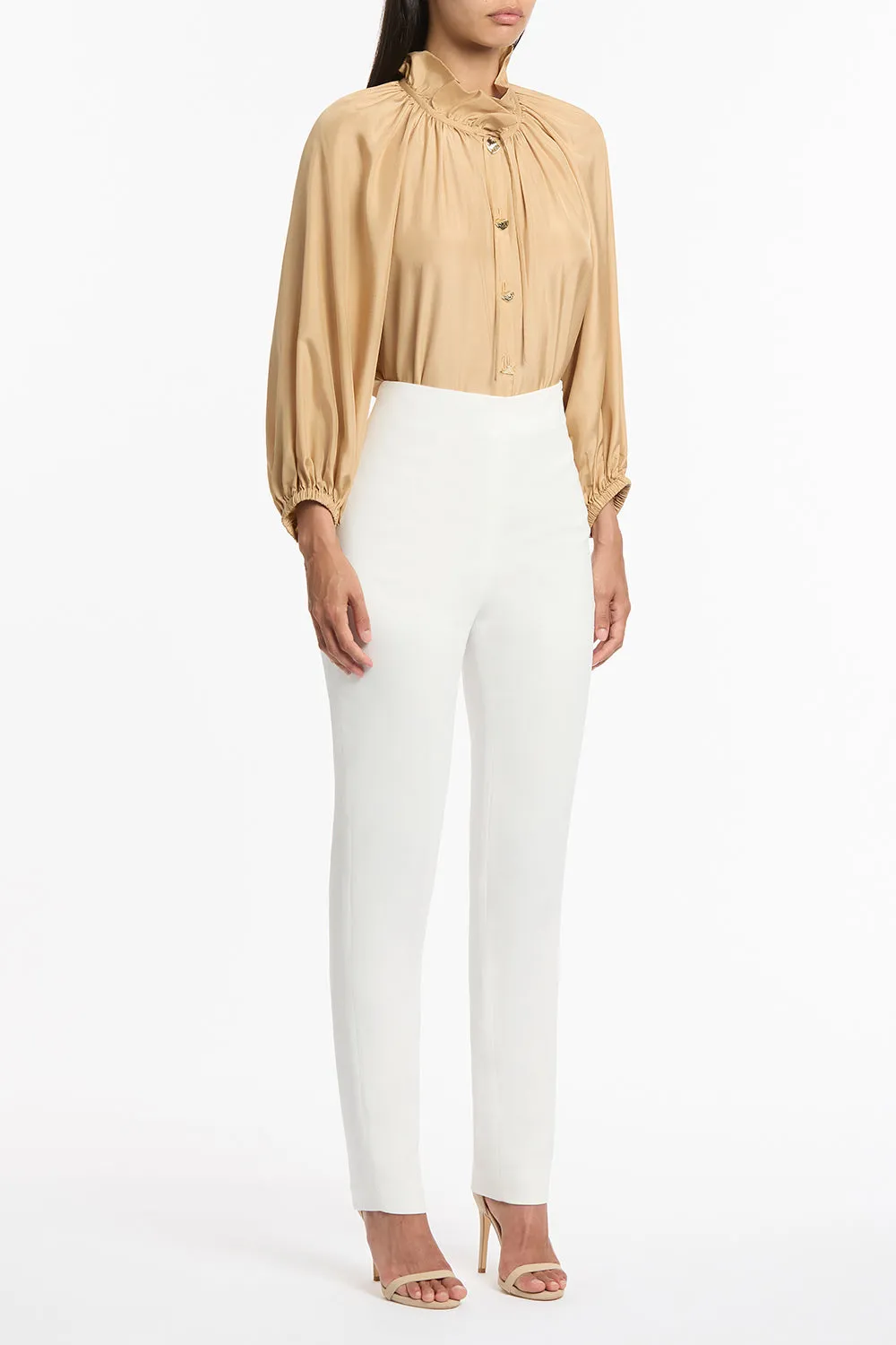 WHITE CREPE SLIM PANT sold by Carla Zampatti product image thumbnail 3