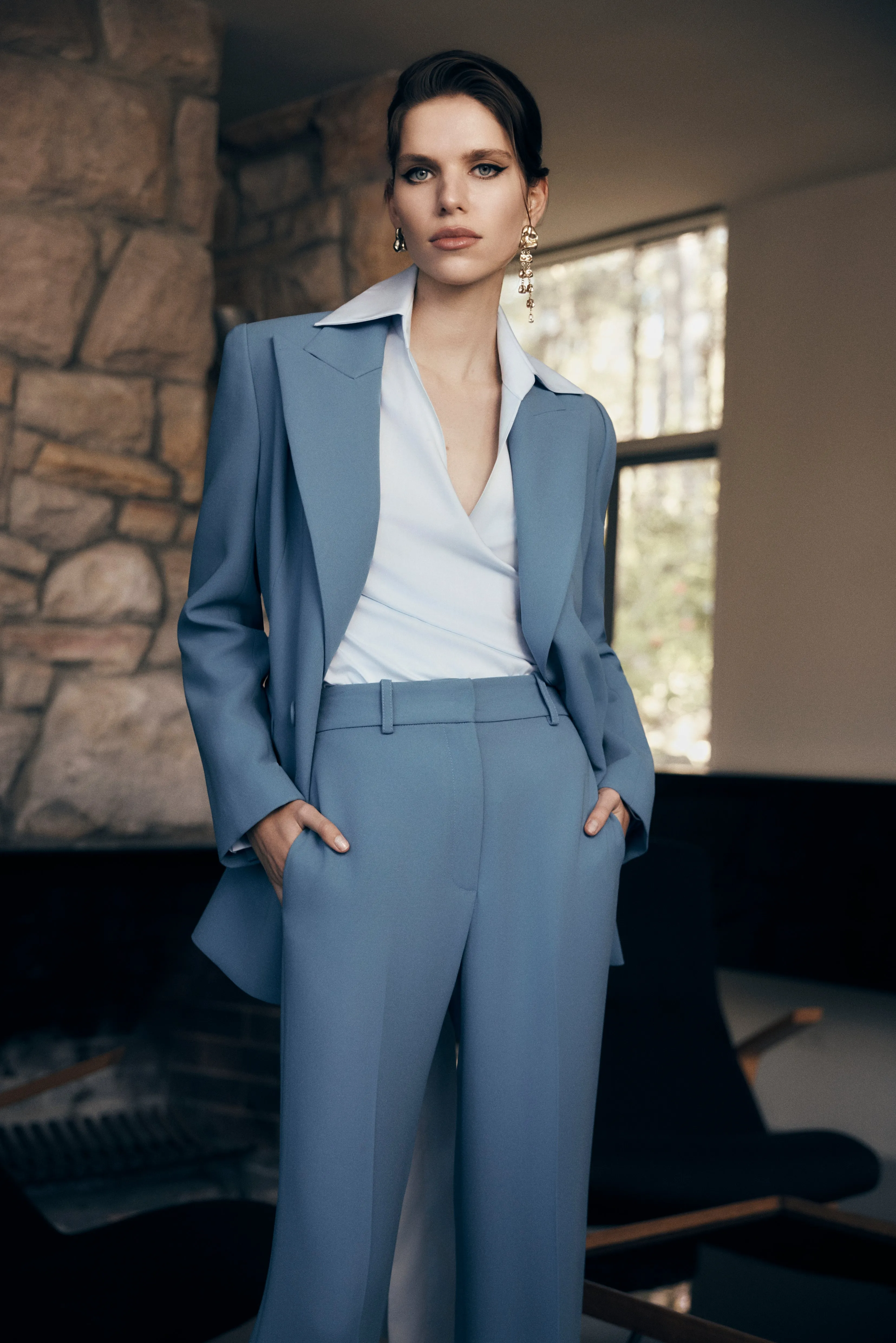 CHAMBRAY WRAP TOP sold by Carla Zampatti product image thumbnail 4