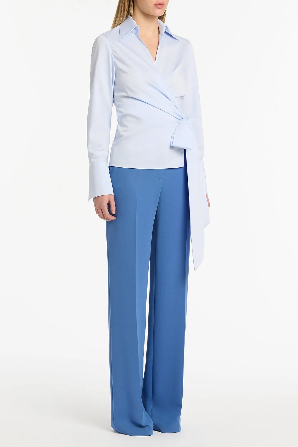 CHAMBRAY WRAP TOP sold by Carla Zampatti product image thumbnail 2