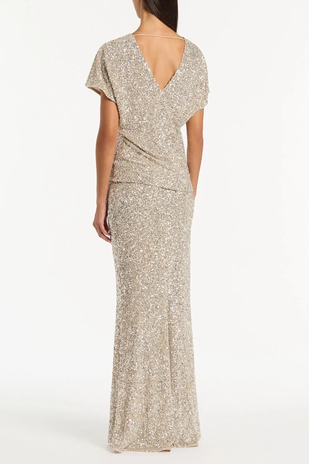 IVORY CRUSHED SEQUIN DRAPE TOP sold by Carla Zampatti product image thumbnail 2