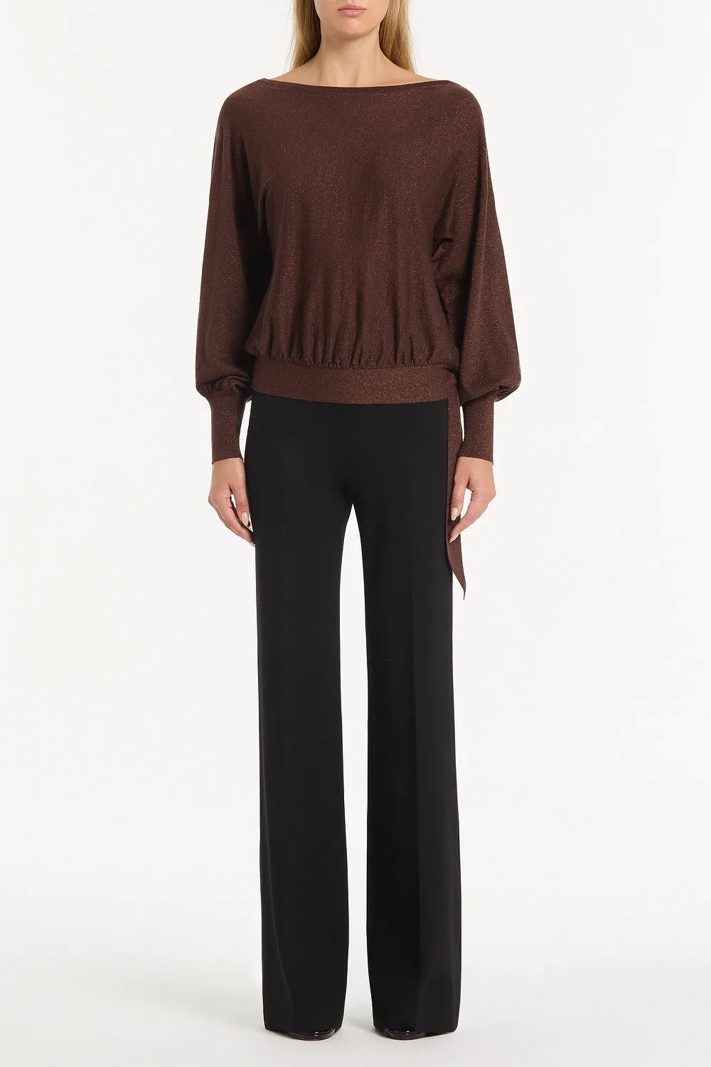 COPPER TIE KNIT TOP sold by Carla Zampatti