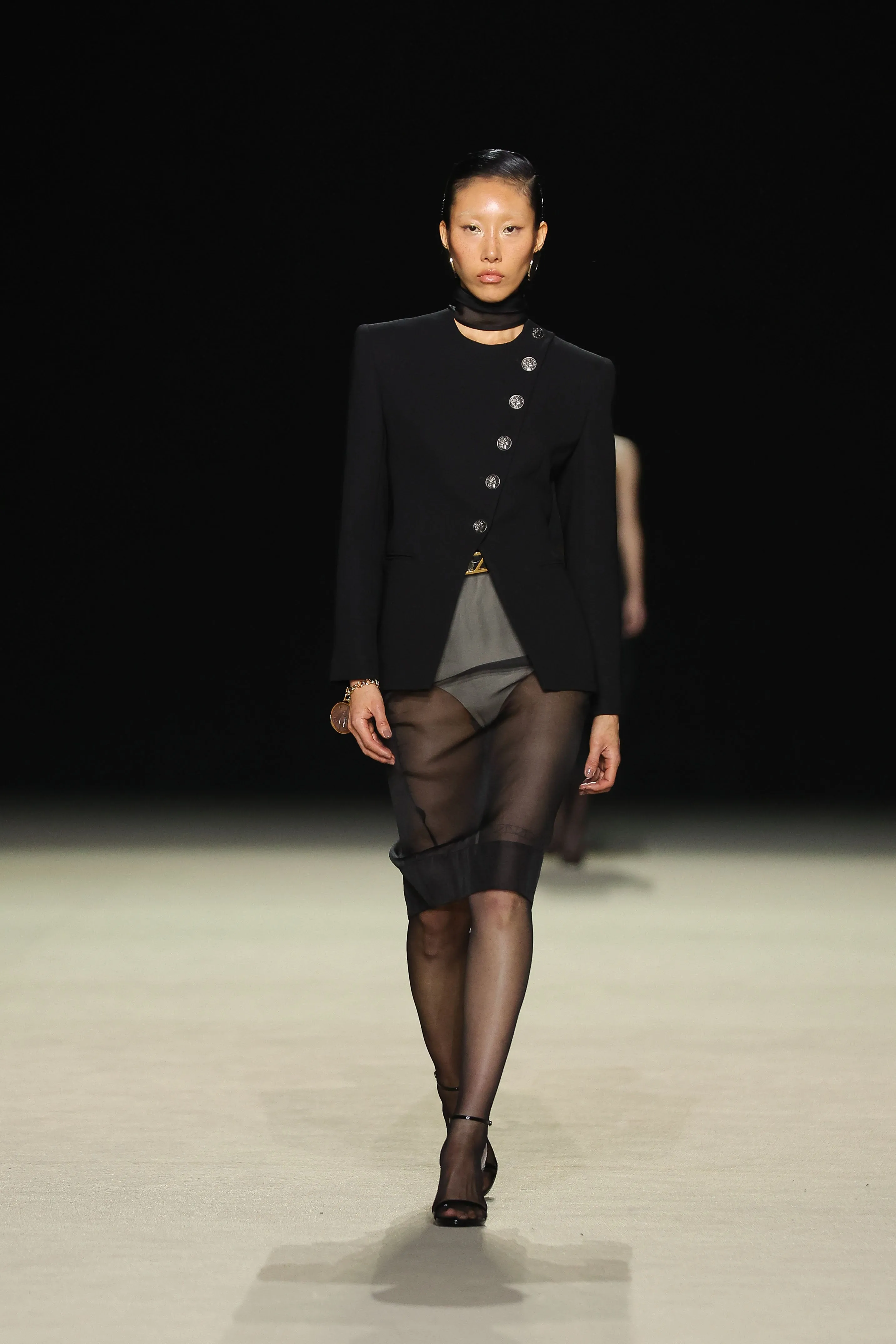 BLACK CREPE MONETA LONG JACKET sold by Carla Zampatti product image thumbnail 5