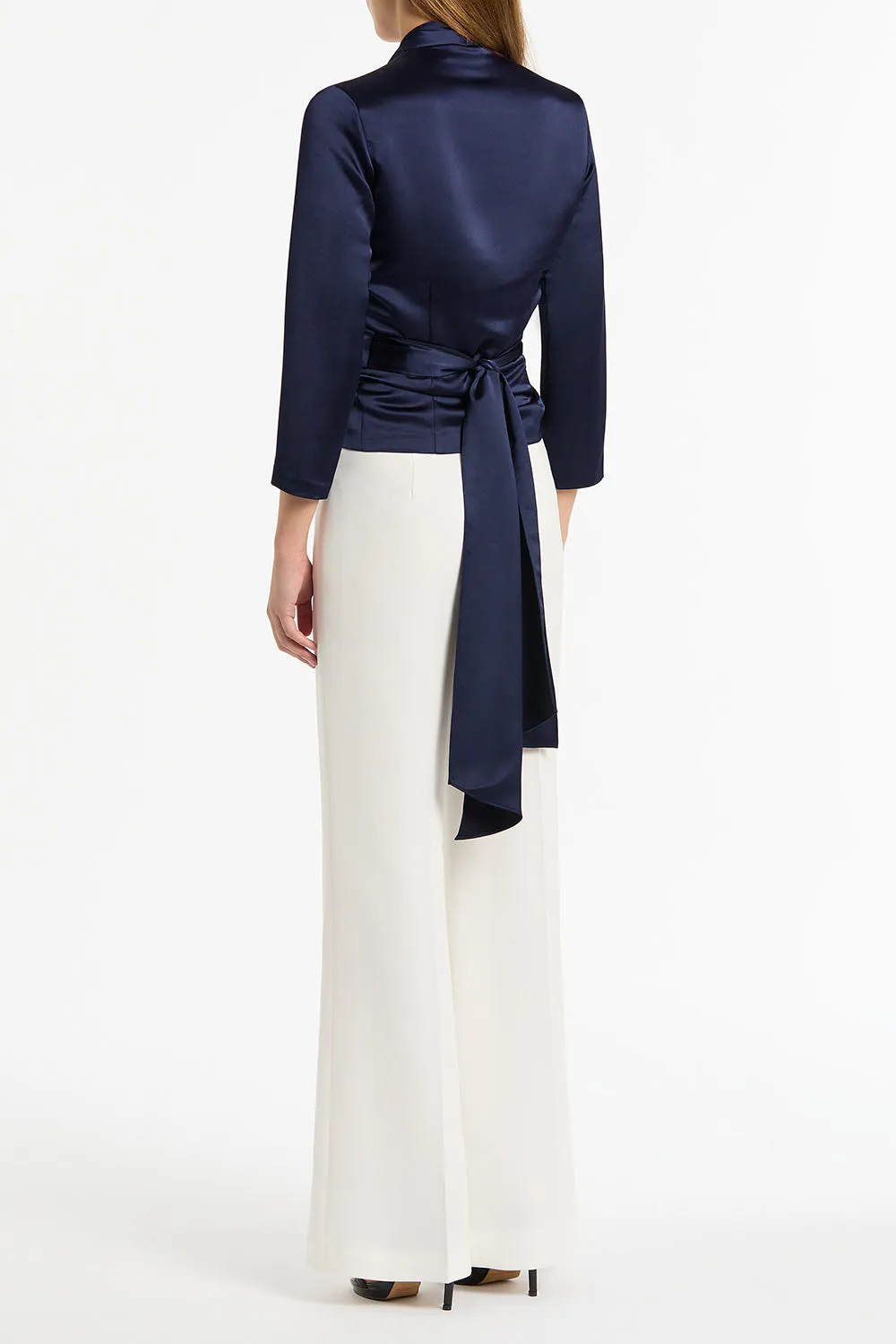 MIDNIGHT SATIN WRAP TOP sold by Carla Zampatti product image thumbnail 2