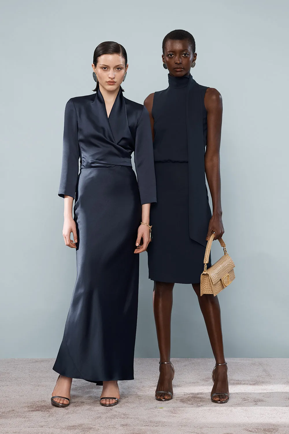 MIDNIGHT SATIN WRAP TOP sold by Carla Zampatti product image thumbnail 4