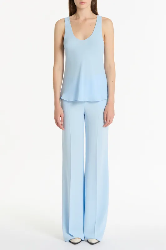 PALE BLUE GEORGETTE SCOOP CAMI sold by Carla Zampatti