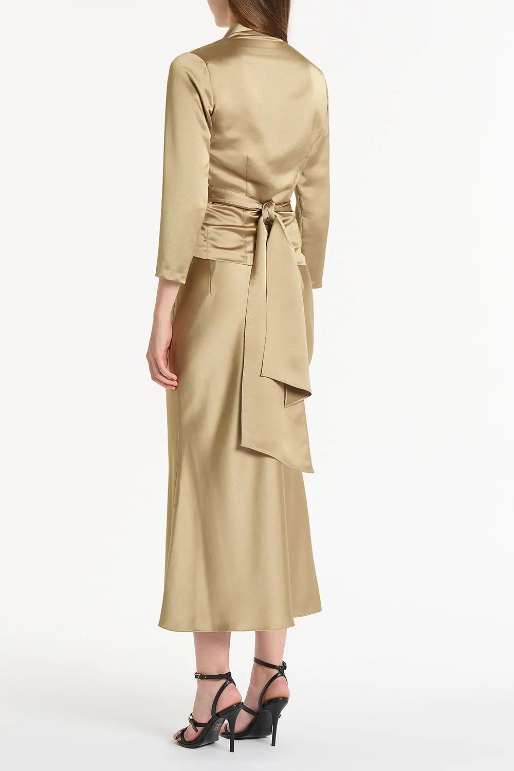 TOURMALINE SATIN WRAP TOP sold by Carla Zampatti product image thumbnail 2