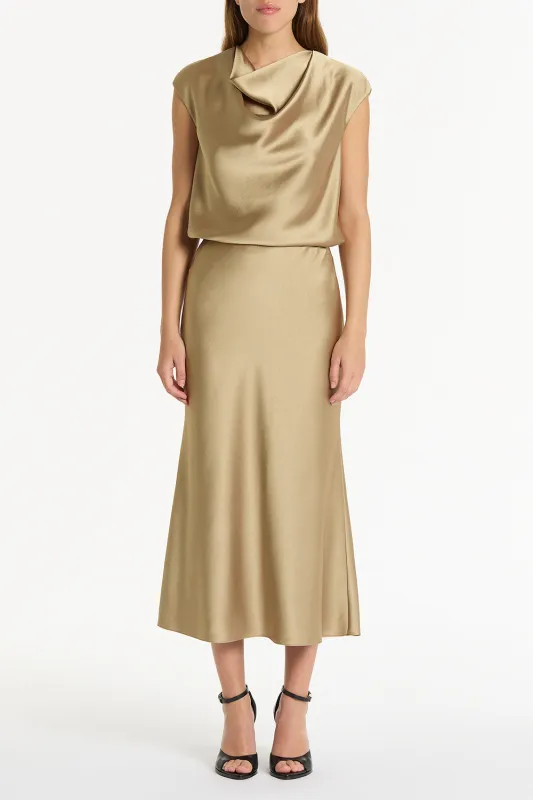 TOURMALINE SATIN COWL NECK TOP sold by Carla Zampatti