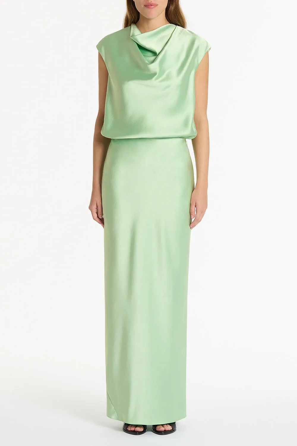 PERIDOT SATIN COWL NECK TOP sold by Carla Zampatti