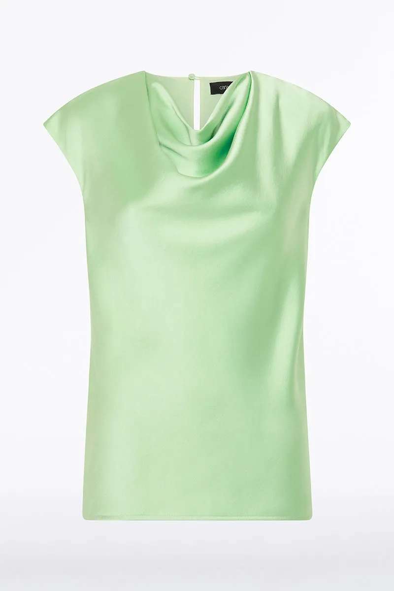PERIDOT SATIN COWL NECK TOP sold by Carla Zampatti product image thumbnail 4