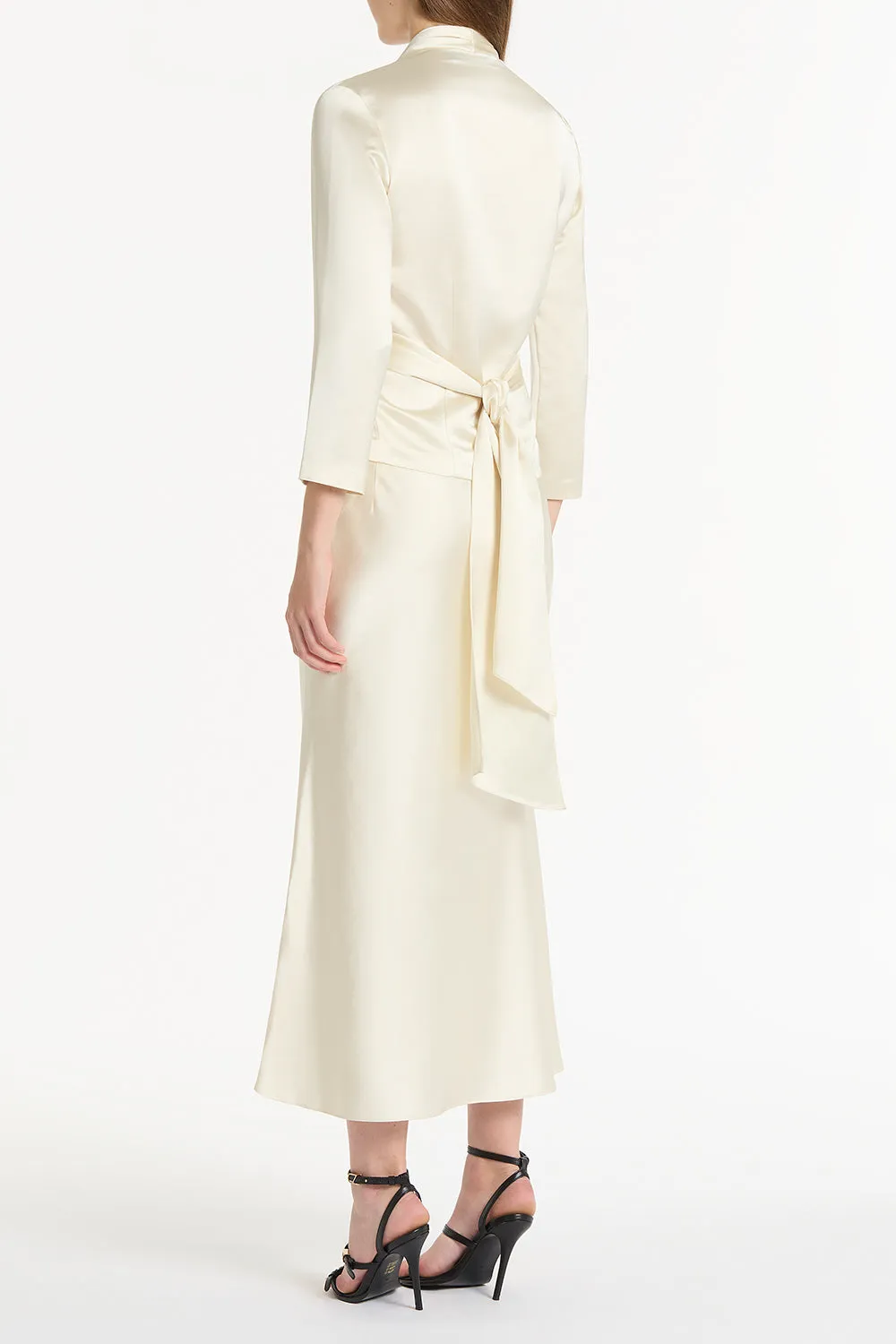 IVORY SATIN WRAP TOP sold by Carla Zampatti product image thumbnail 2