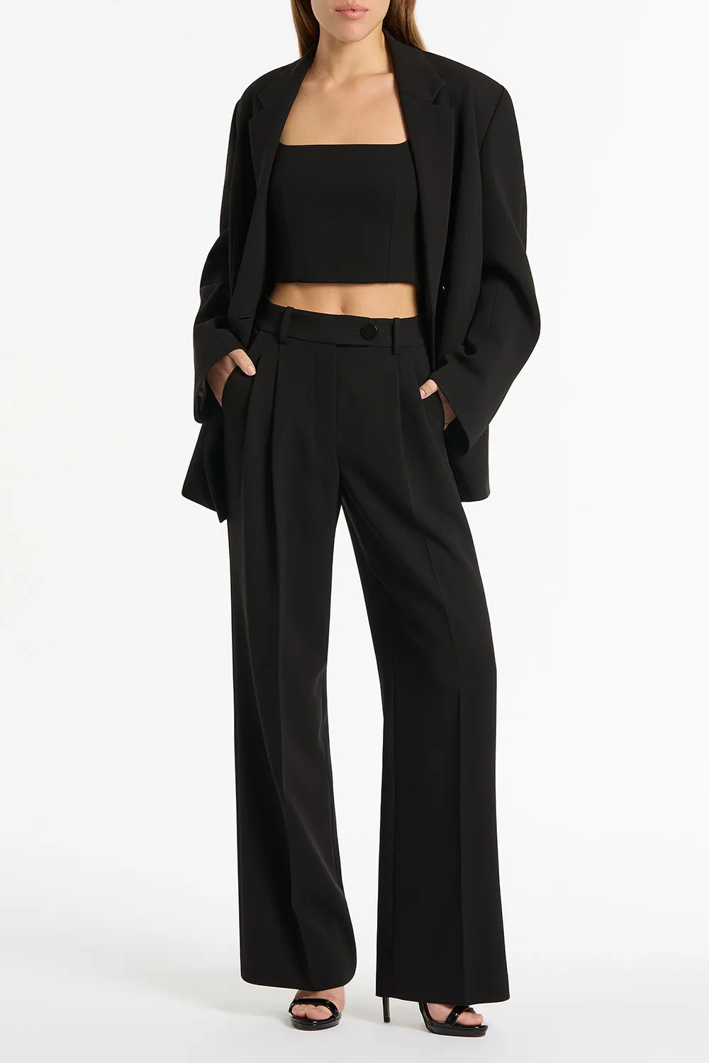 BLACK CREPE OVERSIZED JACKET sold by Carla Zampatti product image thumbnail 5