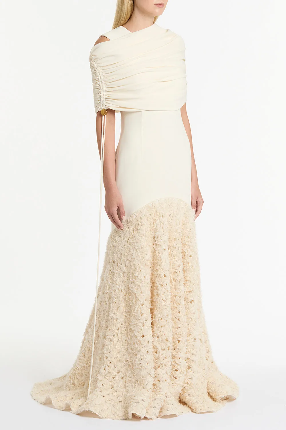 IVORY CREPE COULISSE SHRUG sold by Carla Zampatti product image thumbnail 3