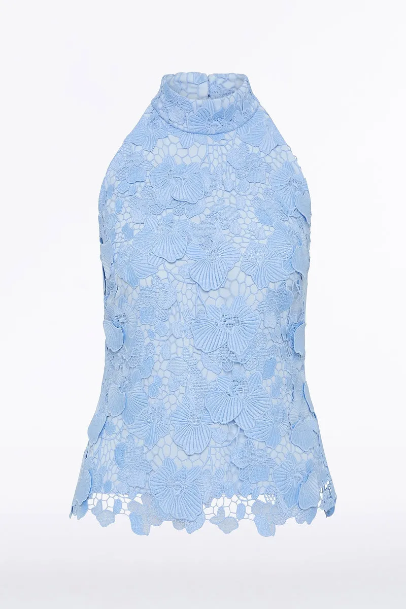 CELESTE 3D LACE HALTER TOP sold by Carla Zampatti product image thumbnail 5