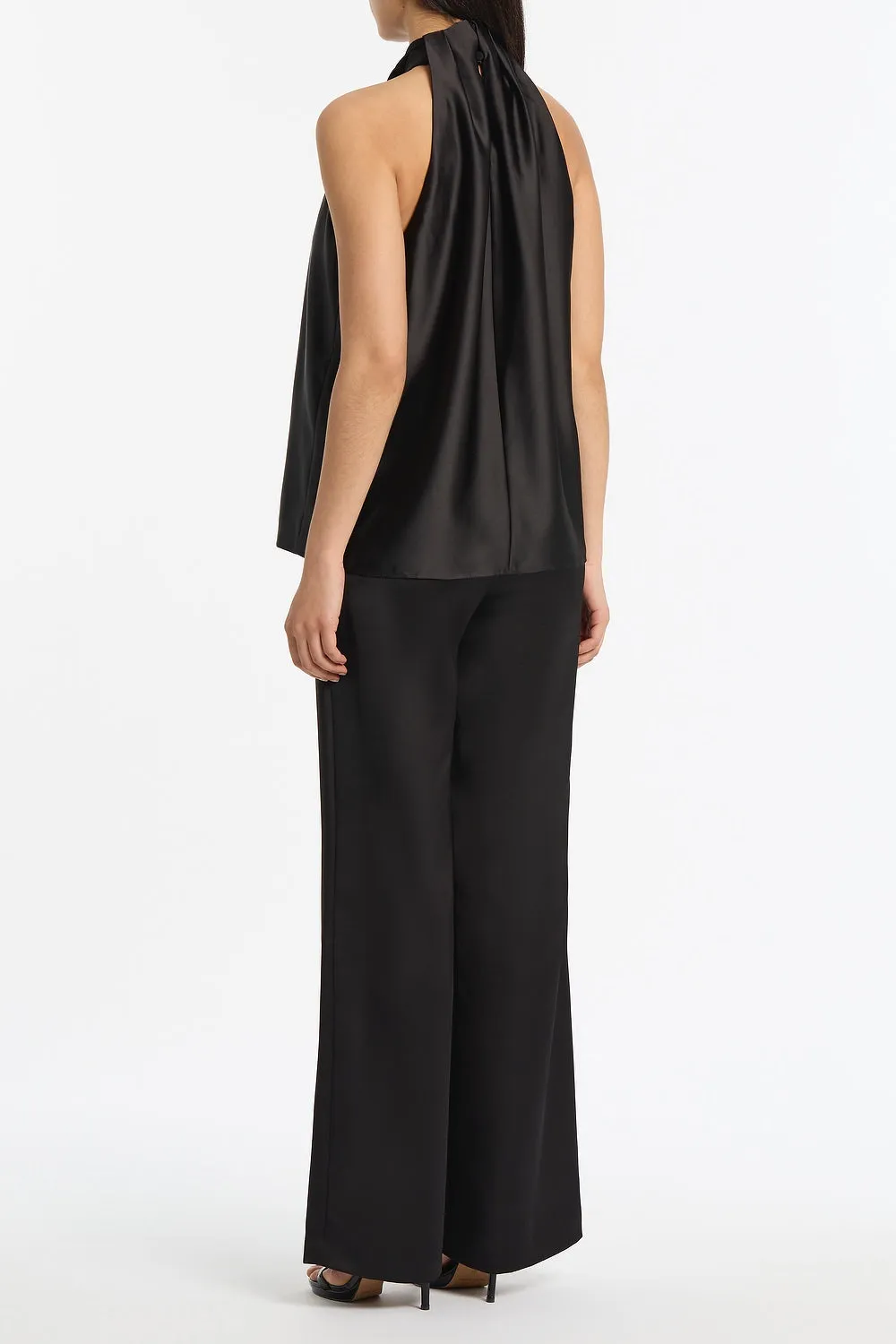 BLACK LUSTRE SATIN ELASTIC PANT sold by Carla Zampatti product image thumbnail 3