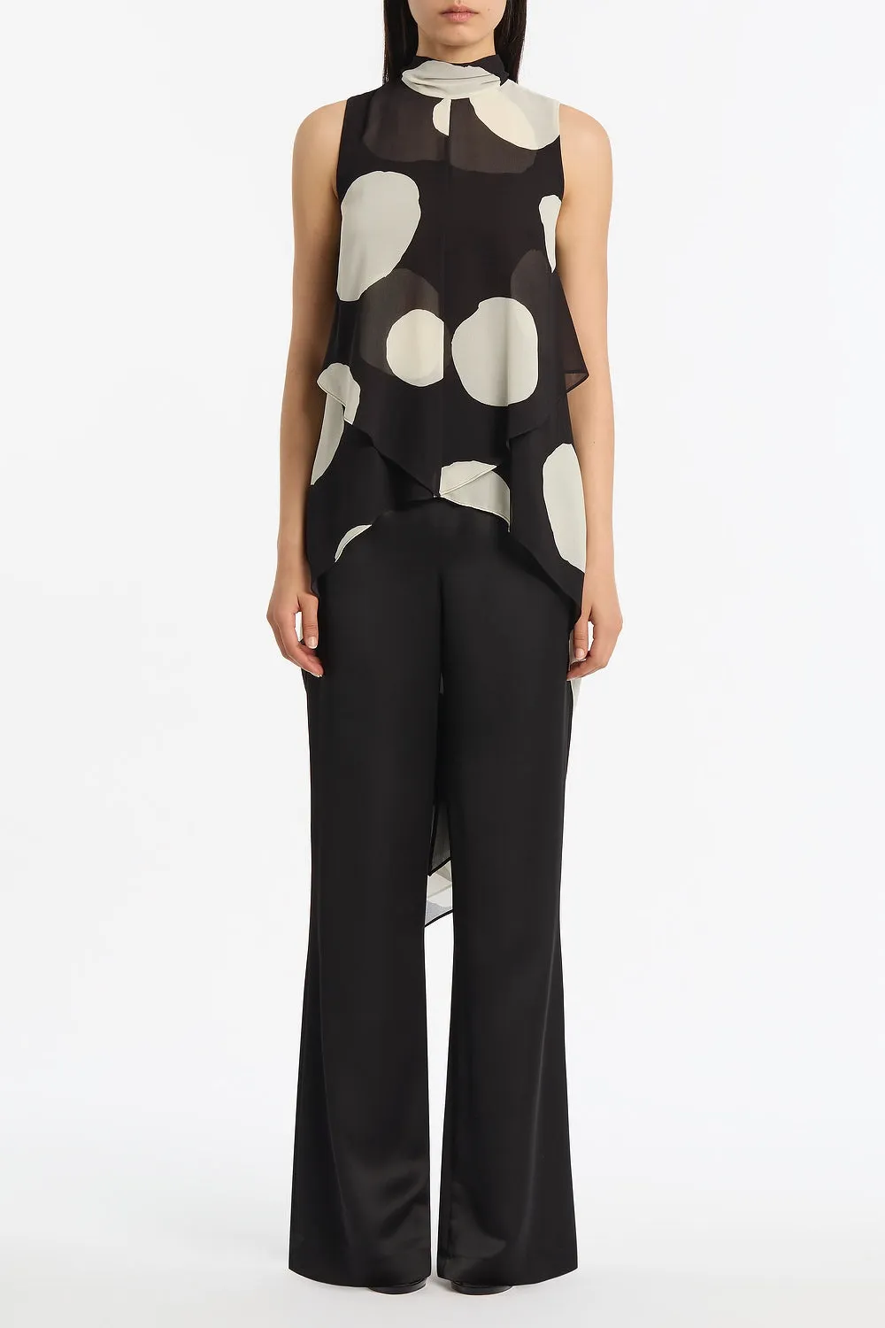 BLACK LUSTRE SATIN ELASTIC PANT sold by Carla Zampatti product image thumbnail 5