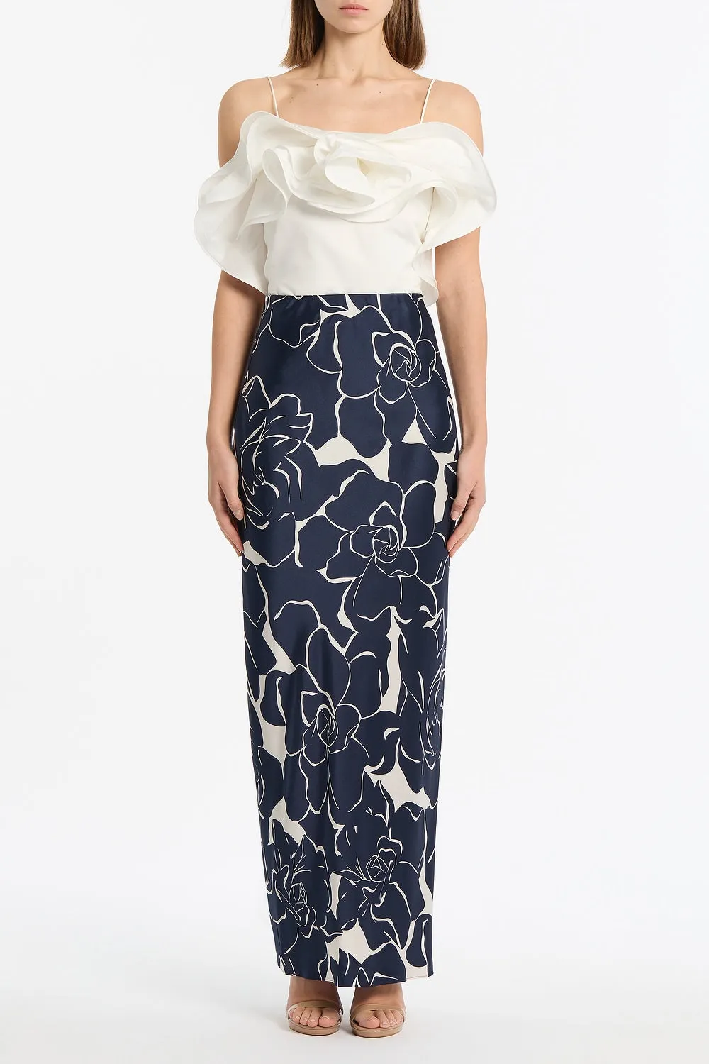 IVORY COTTON TAFFETA FLOWER TOP sold by Carla Zampatti product image thumbnail 4