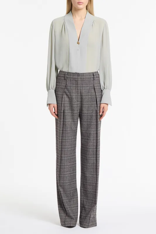 SILVER GEORGETTE LA BANDA SHIRT sold by Carla Zampatti