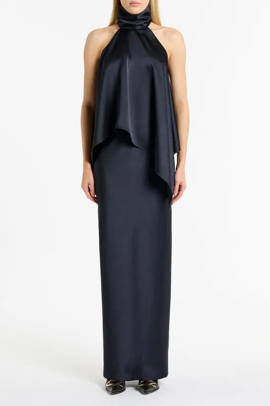 INK SATIN BIAS SKIRT sold by Carla Zampatti