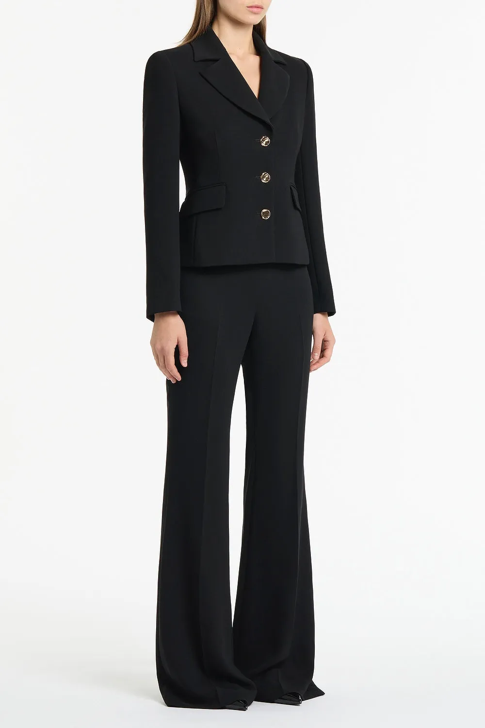 BLACK CREPE FITTED WAIST JACKET sold by Carla Zampatti product image thumbnail 2