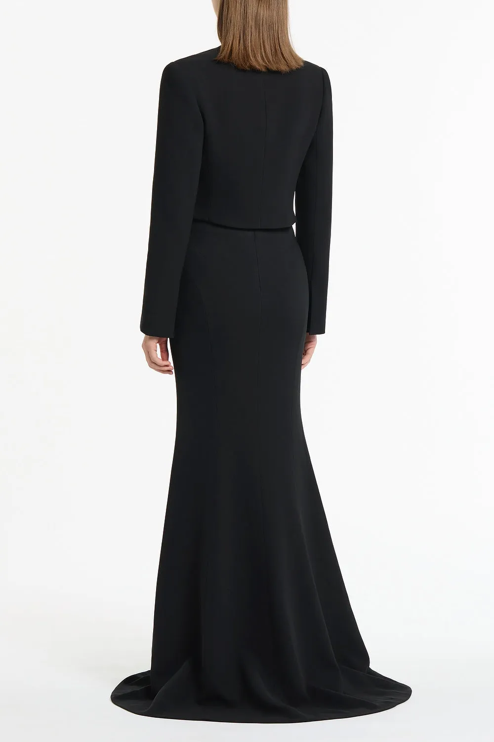 BLACK CREPE CROP JACKET sold by Carla Zampatti product image thumbnail 3