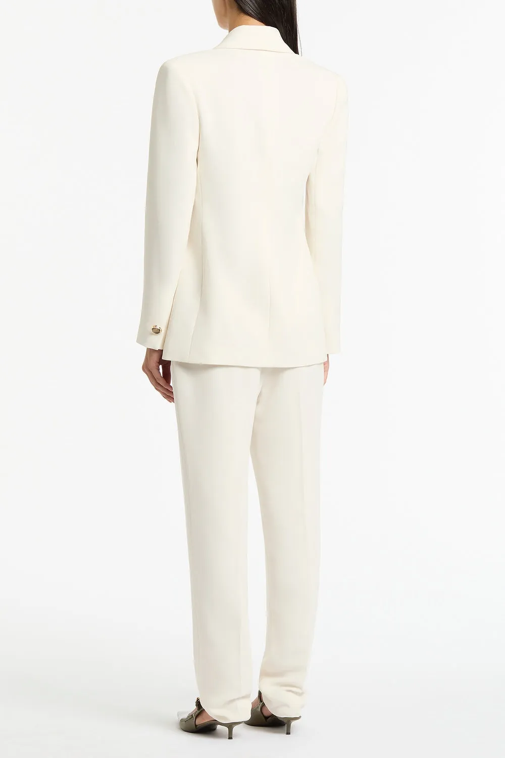 IVORY CREPE SHAWL COLLAR JACKET sold by Carla Zampatti product image thumbnail 3