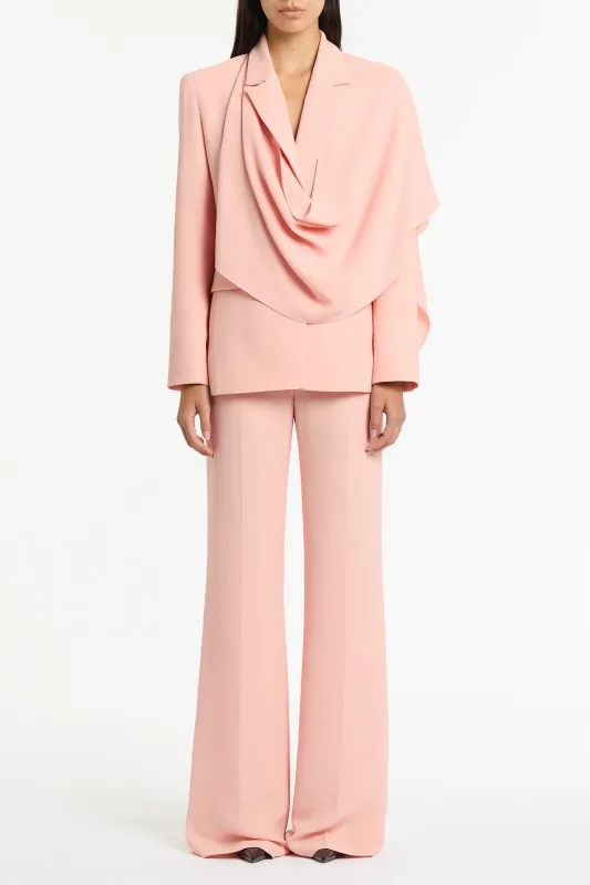 PALE ROSE CREPE SCARF JACKET made by Carla Zampatti