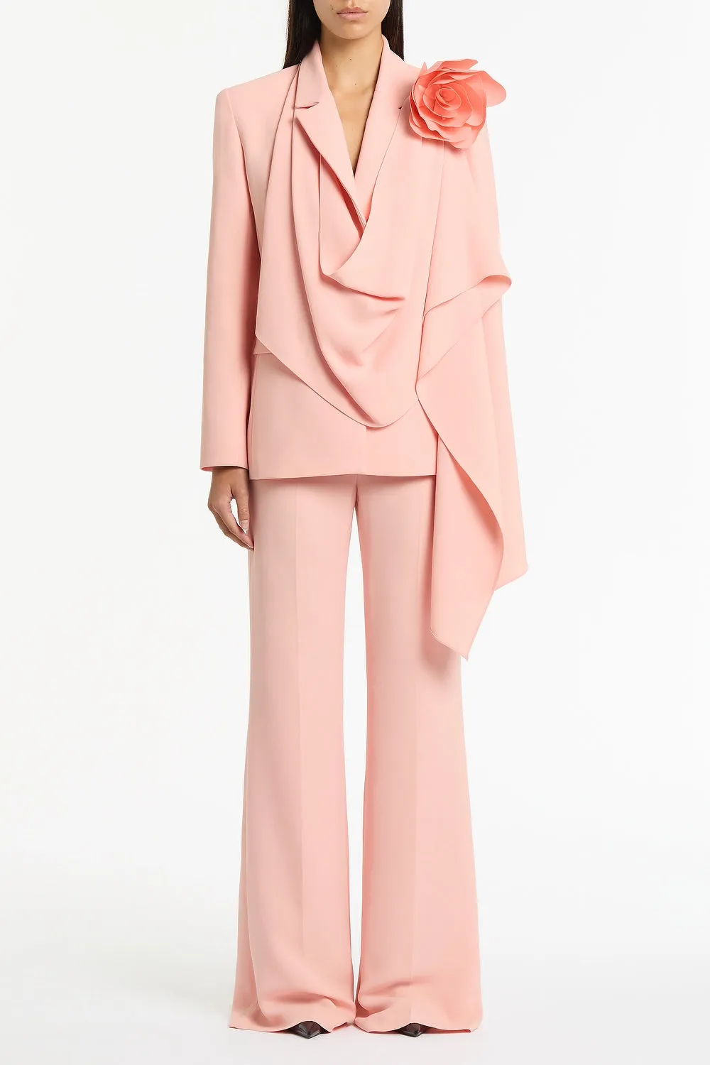 PALE ROSE CREPE SCARF JACKET sold by Carla Zampatti product image thumbnail 5