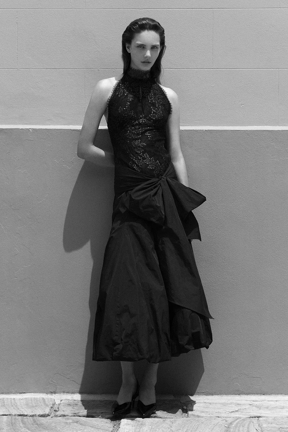 BLACK METALLIC LACE HALTER TOP sold by Carla Zampatti product image thumbnail 5