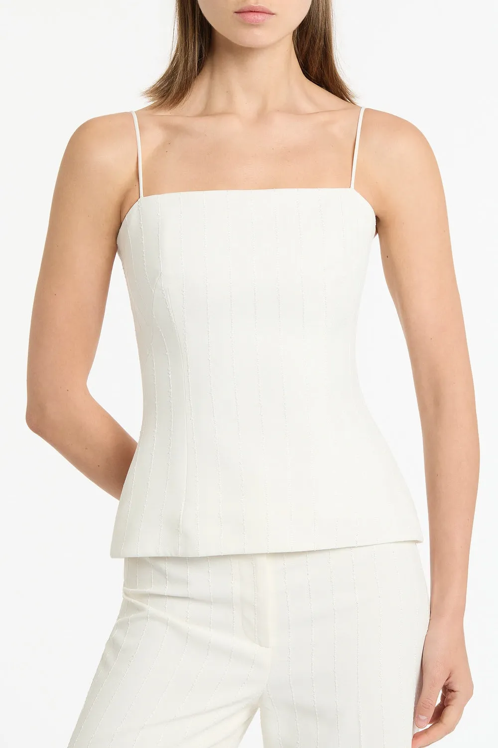 IVORY STARLIGHT TWILL BUSTIER TOP sold by Carla Zampatti product image thumbnail 4