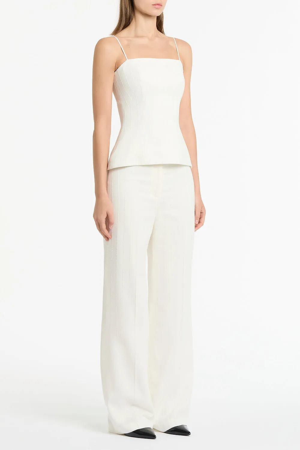 IVORY STARLIGHT TWILL BUSTIER TOP sold by Carla Zampatti product image thumbnail 2