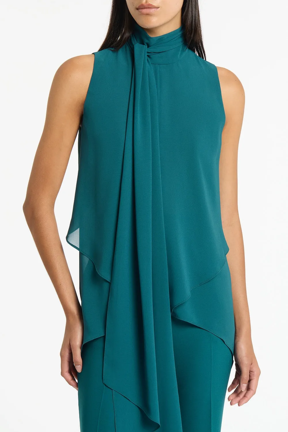 SERPENTINE GEORGETTE TIE TOP sold by Carla Zampatti product image thumbnail 4