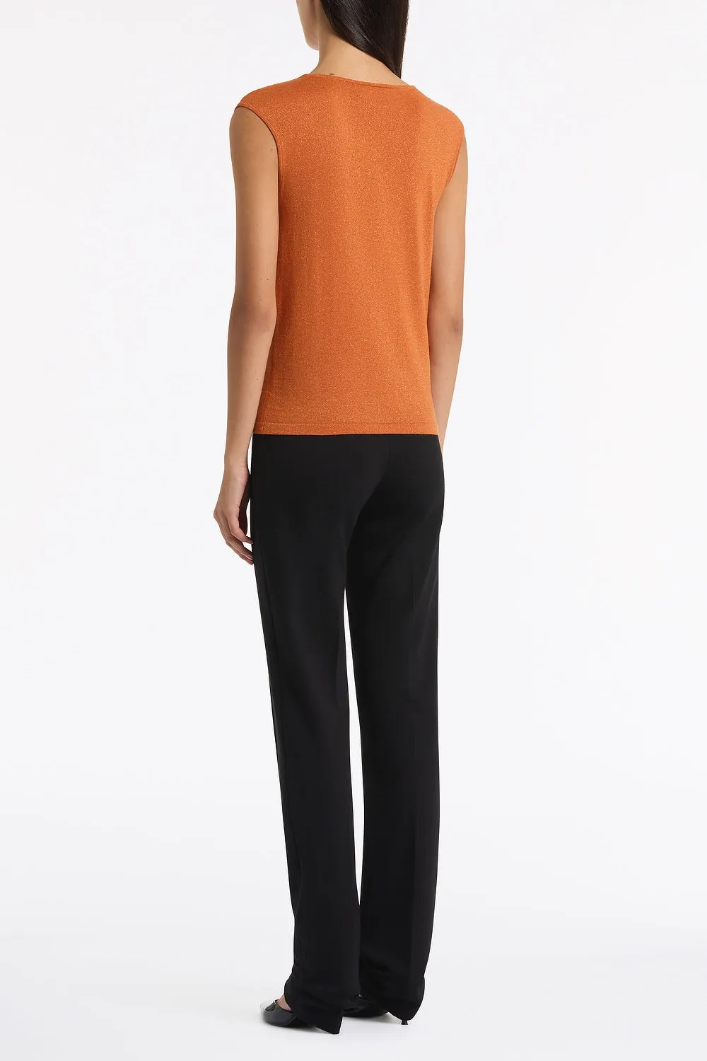 RUSSET METALLIC MERINO KNIT TOP sold by Carla Zampatti product image thumbnail 3