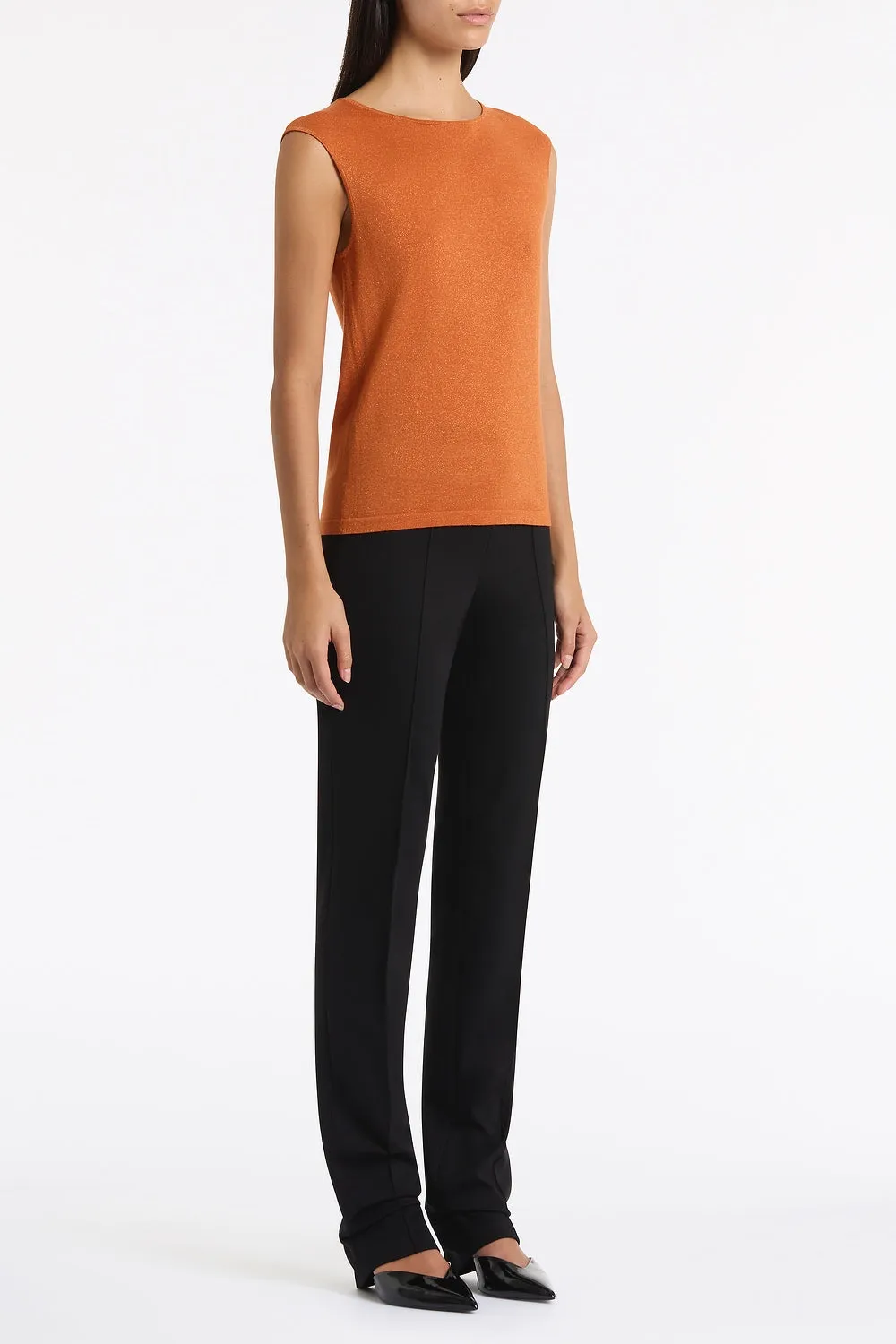 RUSSET METALLIC MERINO KNIT TOP sold by Carla Zampatti product image thumbnail 2