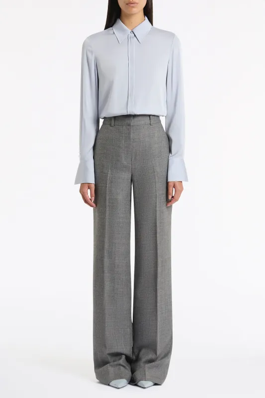 GREY MELANGE WOOL SUITING PANT made by Carla Zampatti