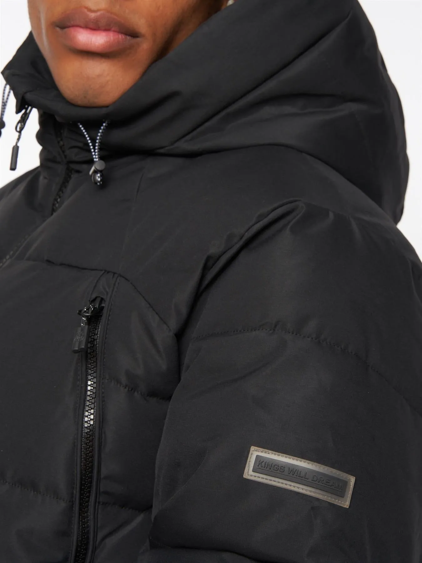 Colton Long Puffer Jacket Jet Black sold by Kings Will Dream product image thumbnail 4