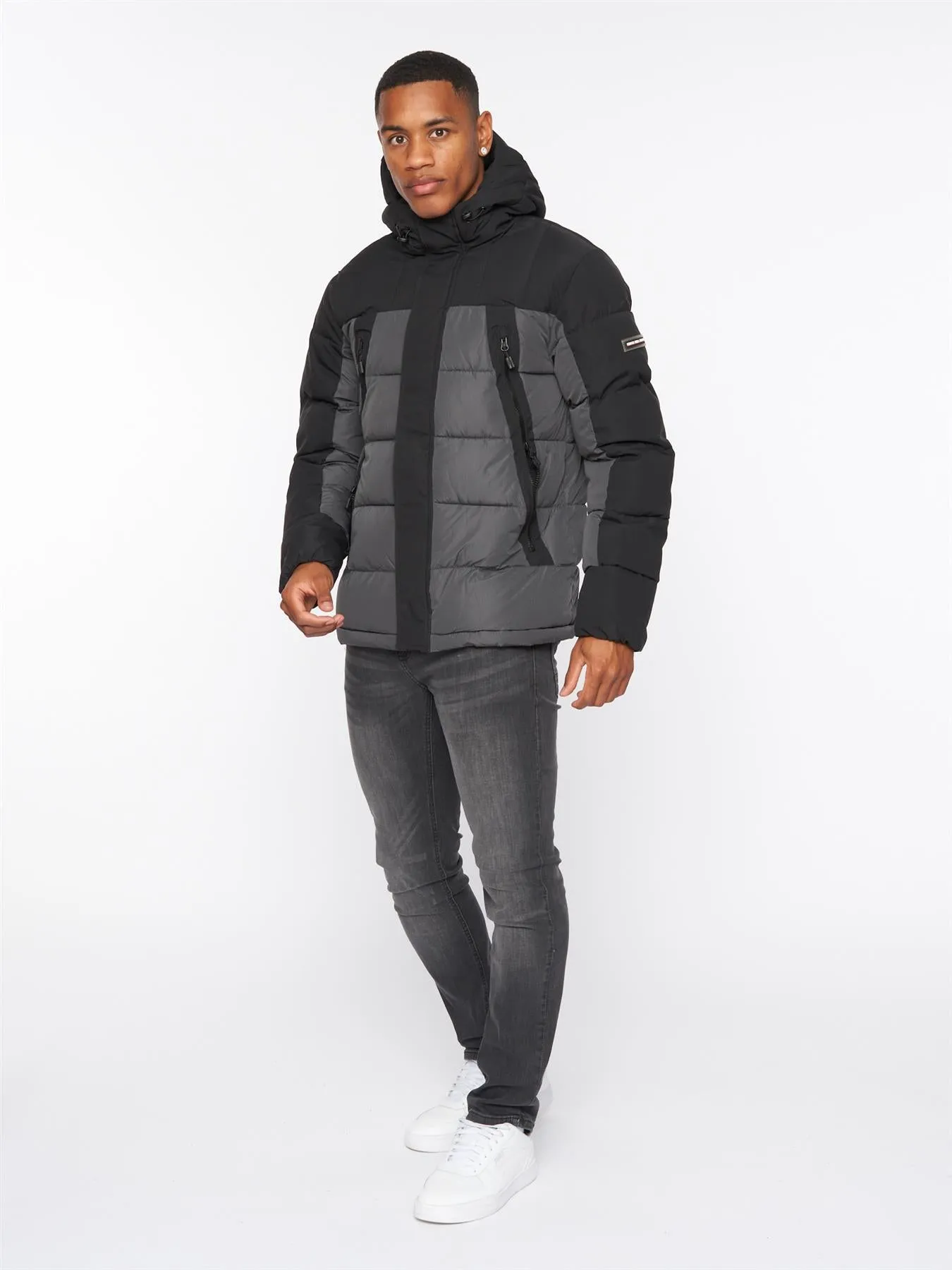 Deyton Short Puffer Jacket Asphalt sold by Kings Will Dream product image thumbnail 3