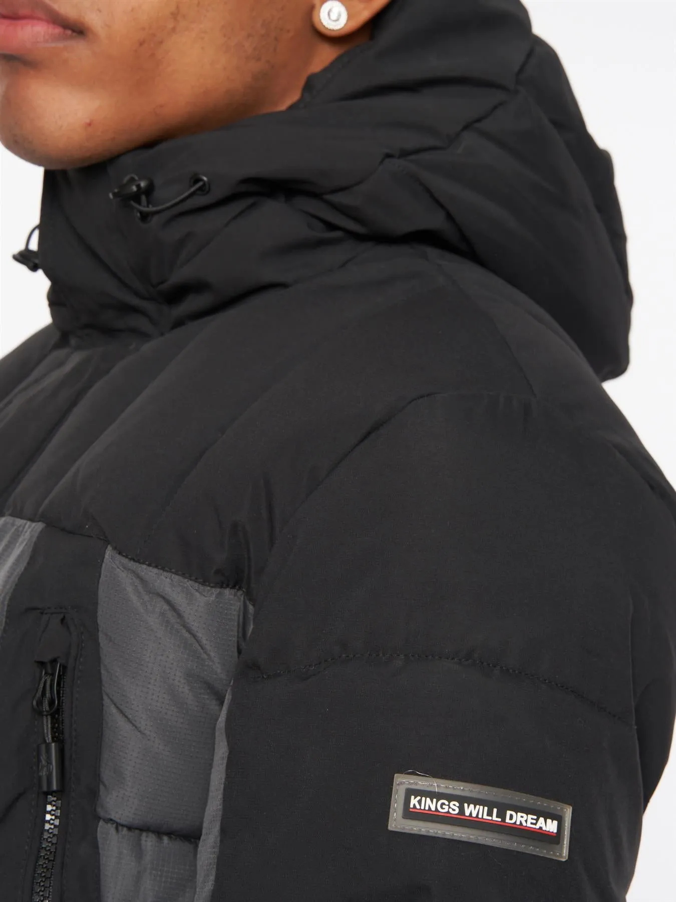 Deyton Short Puffer Jacket Asphalt sold by Kings Will Dream product image thumbnail 4