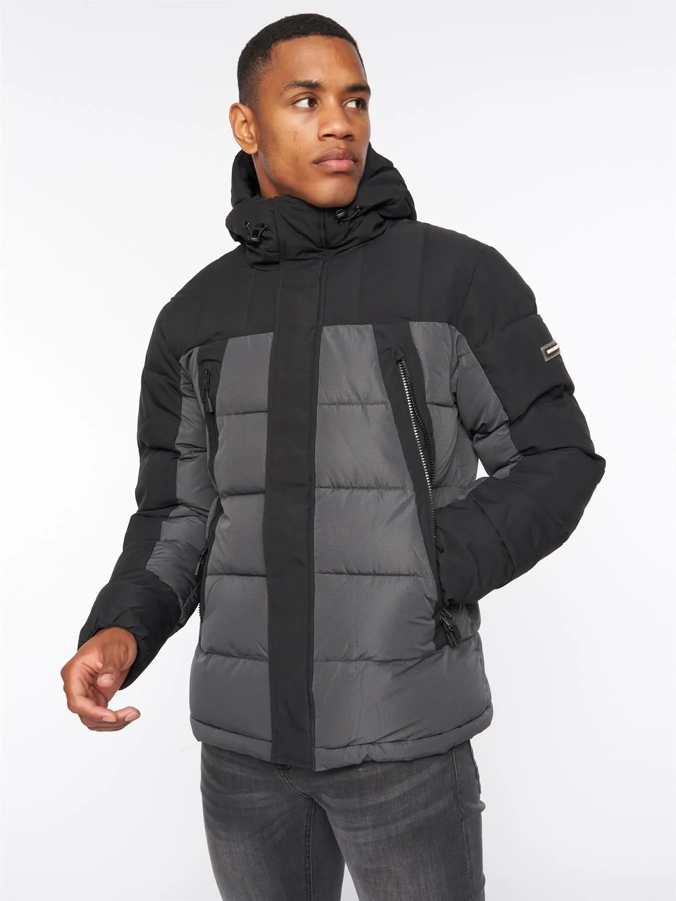 Deyton Short Puffer Jacket Asphalt sold by Kings Will Dream