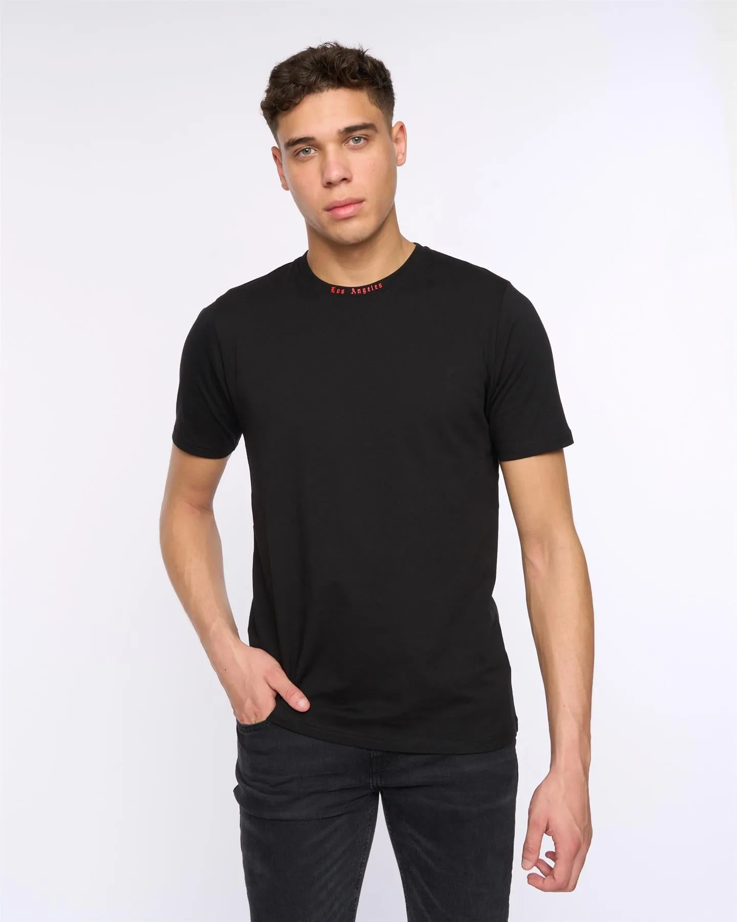 Los Angeles T-Shirt Black / Red sold by Kings Will Dream