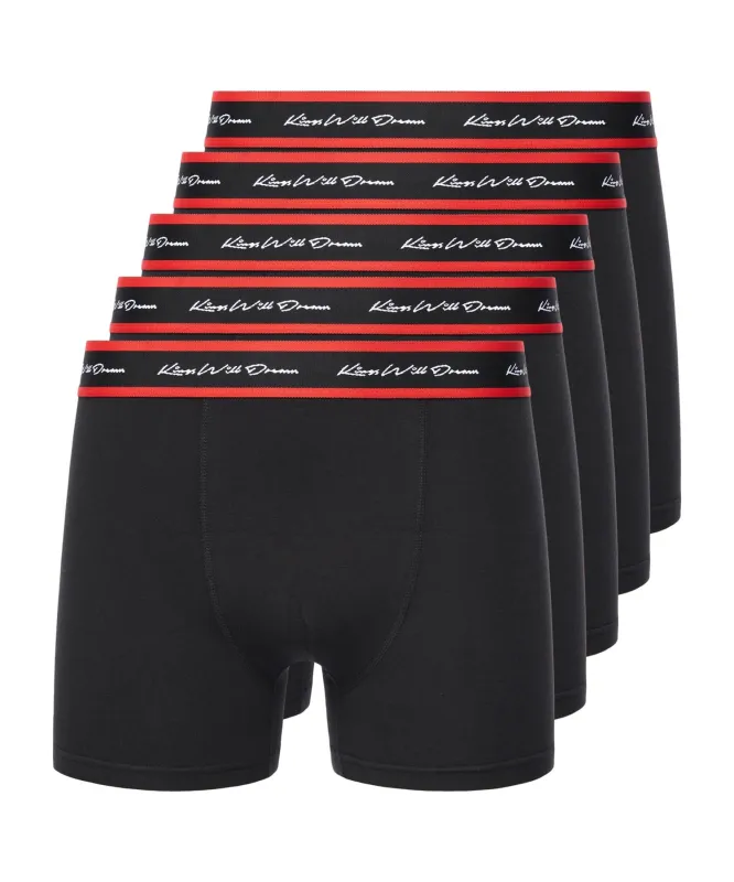 Scriptband Boxers 5pk Black sold by Kings Will Dream