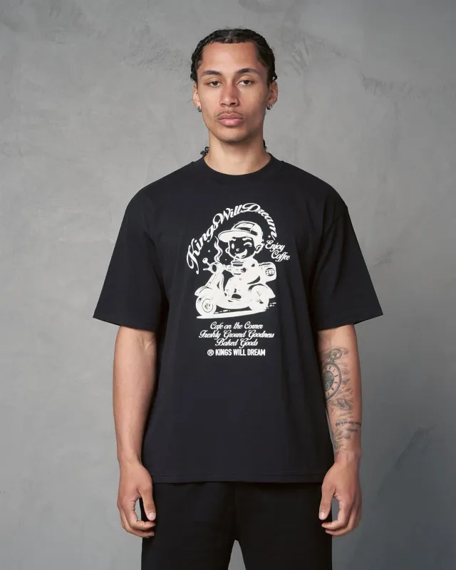 Studio Cafe Boy T-Shirt Black sold by Kings Will Dream
