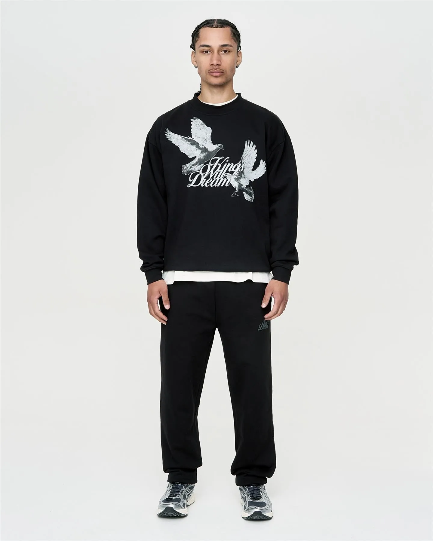 Studio High Flying Doves Crew Sweat Black sold by Kings Will Dream product image thumbnail 4